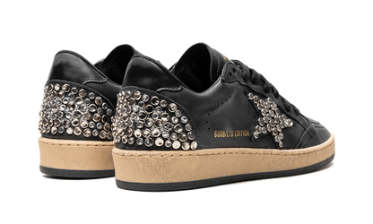 BALL STAR NAPPA UPPER AND SPUR LEATHER STAR SHINY LEATHER HEEL WITH STUDS "BLACK" GWF00117.F004375.90100