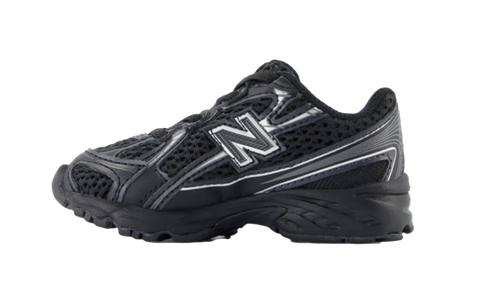 740 Bungee Lace (TD) "Black Silver Metallic" IZ740BM