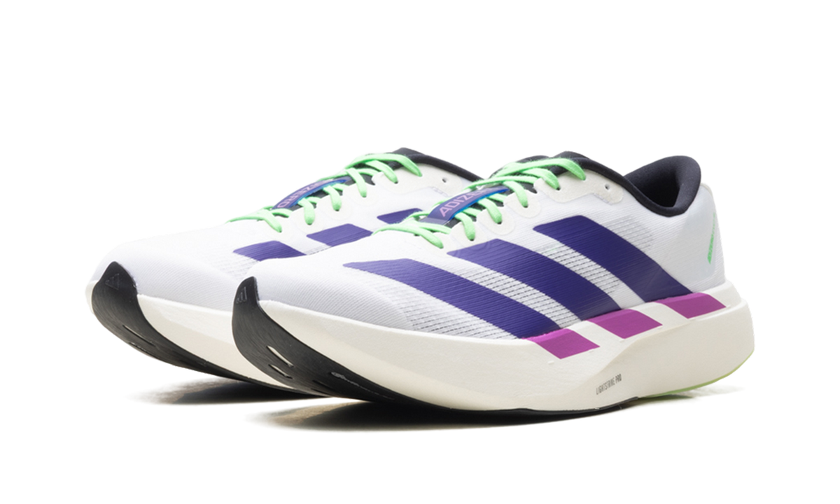 Adizero Evo SL "White Purple Lime Burst" JS4495