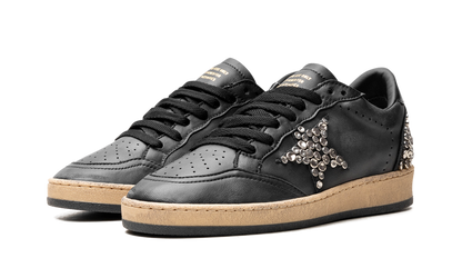 BALL STAR NAPPA UPPER AND SPUR LEATHER STAR SHINY LEATHER HEEL WITH STUDS "BLACK" GWF00117.F004375.90100