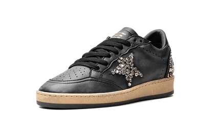BALL STAR NAPPA UPPER AND SPUR LEATHER STAR SHINY LEATHER HEEL WITH STUDS "BLACK" GWF00117.F004375.90100